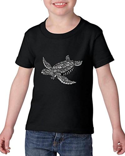 Sea Turtle Hawaiian Henna Toddler Kids T-Shirt Tee Clothing