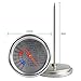 Aveloki Roasting Meat Thermometer T729E,Stainless Steel Classic Fry Meat Thermometer,Silver Easy-Read Face for BBQ Household