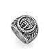 GuoSuang Men 316L Stainless Steel Norse Viking Wolf paw Vantage Ring jewlery