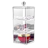 MVPOWER Clear Acrylic Cosmetic Organizer Display Stand Makeup Storage Box Drawers Case