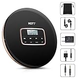 Portable CD Player, HOTT Personal Compact Disc Player with Headphones and Power Adapter, Compact Walkman with Electronic Skip Protection Anti-Shock Function