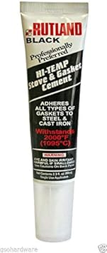 Amazon.com: RUTLAND 2 000 deg Black Hi-Temp Stove & Gasket Cement 2.3