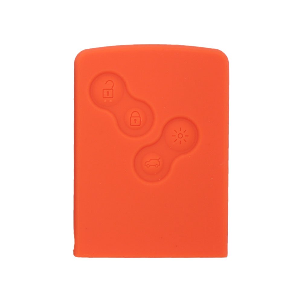 BROVACS Silicone Cover Protector Case Holder Skin Jacket Compatible with RENAULT 4 Button Smart Remote Key Fob CV9350 Orange
