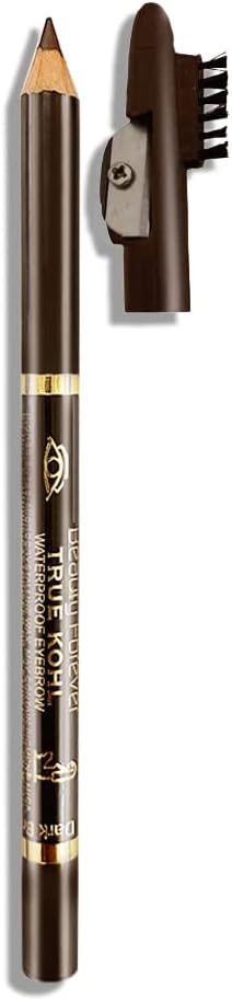 Beauty Forever True Kohl Waterproof Eyebrow Pencil Dark Brown 402 with Sharpener