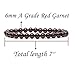 Natural AA Grade Red Garnet Gemstone 6mm Round Beads Stretch Bracelet 7