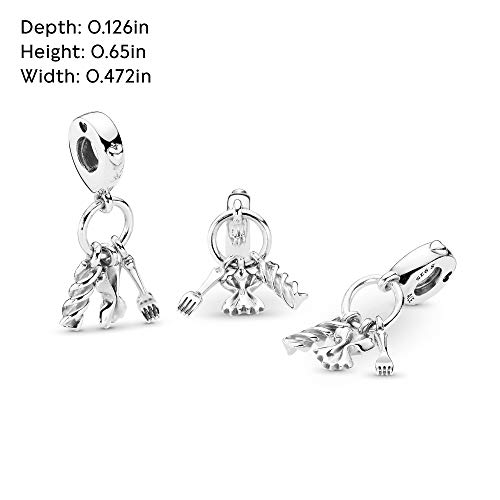 PANDORA Jewelry Love Pasta Sterling Silver Charm in Oman Whizz