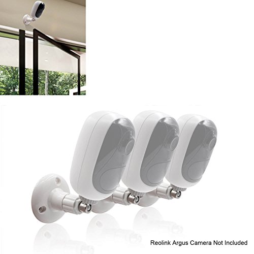 (3 pcs White ) Wall Mount for  Argus Mount - for Wireless Camera Security Camera 1/4 inch Screw Mounting Ceiling - Adjustable Swivel Weatherproof Indoor Outdoor FBA_ Argus by Sully