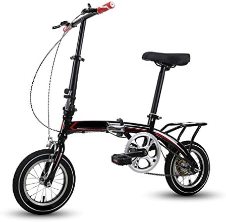 Xljun 大人のための自転車折りたたみ軽量 12インチホイールシングルスピードクルーザーバイク超軽量アーバンバイクバイク迅速かつ容易に学生 女性 期間限定送料無料 メンズ キッズ 男の子 女の子のための 12 Black Inches Size Color 安全なファッション