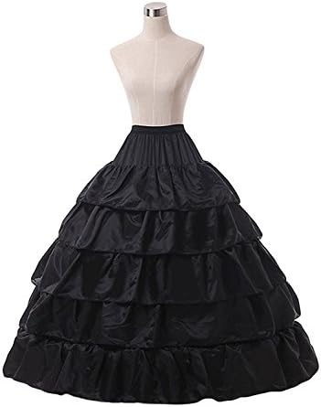 Women 4-Hoop Wedding Petticoat Skirt Quinceanera Ball Gown E048
