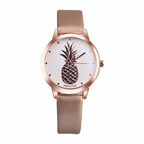 Women's Quartz Watch,ODGear Ladies Cheap On Clearance Wrist Watch Pineapple NW20 (Gold B)