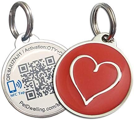 Pet Dwelling Smart QR Code-NFC Pet ID Tag - Dog Tags - Cat Tags - Online Pet Profile - Instant Email Alert -Scanned QR Tag GPS Location