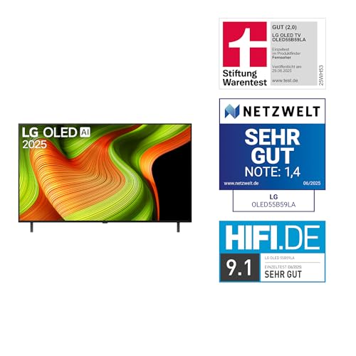 LG OLED55B59LA TV 55 Zoll (139 cm) 4K OLED AI TV (α8 Gen2 4K AI Prozessor, webOS 25, 120Hz) [Modelljahr 2025] 3