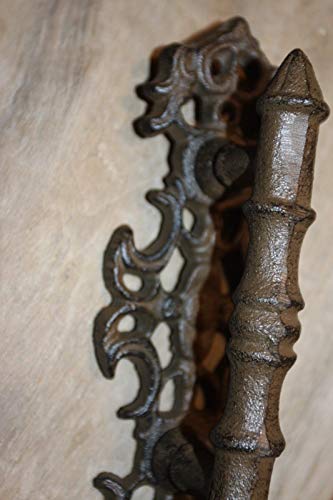 Set of 6 Fancy Vintage Look Cabinet Pulls 4 1/2 Center, 6 3/4 inch Backplate, Volume Priced HW-06
