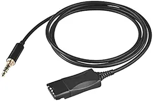 3.5mm Plug Adapter Converter to Quick Disconnect QD Cable for Plantronics Headset Headphone Work with Smartphone Mobile Phone Laptop Computer PC Mac with Single 3.5mm Jack