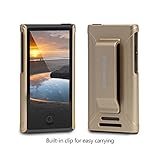 Tranesca Ultra Slim Protective Case for iPod Nano 7&8th Generation with Premium Tempered Glass Screen Protector.(Shiny Gold)