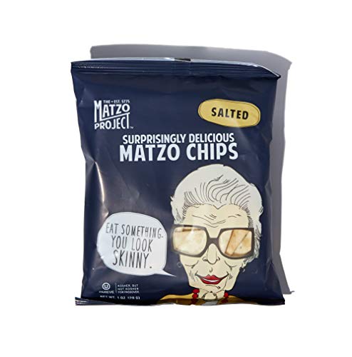 Matzo Chips, Variety Pack of Snack Bags (Everything, Salted, Cinnamon Sugared) from The Matzo Project, Kosher, Vegan, Nut-Free, No Trans Fat, Nothing Artificial, 1oz, Pack of 12