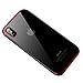 iPhone X 10 Case, HONTECH Clear TPU Ultra-Thin Half Electroplate Protective Bumper Cover for iPhoneX (Red)