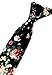 Geek-M Men's Fashion Causal Cotton Floral Printed Tie Necktie Skinny Ties for Men Pack of 4