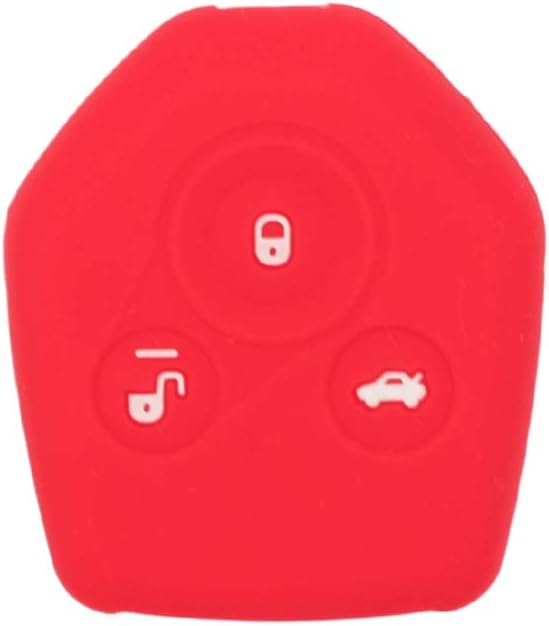 SEGADEN Silicone Cover Protector Case Holder Skin Jacket Compatible with SUBARU 3 Button Remote Key Fob CV4253 Red