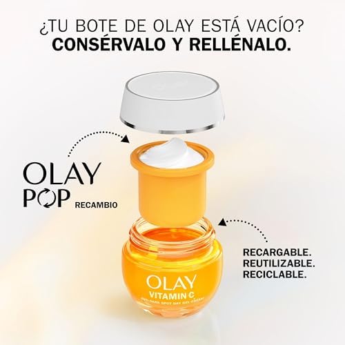 Creme hidratante facial de dia com vitamina C SPF 30 REFILL, com niacinamida. Cuidados de Pele Iluminadores: Ação Anti-Manchas Escuras, 50ml
