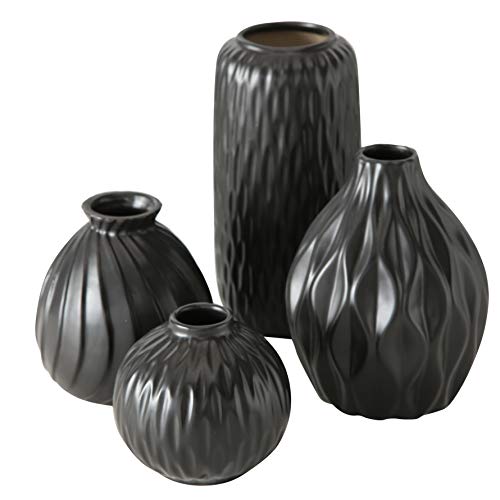 WHW Whole House Worlds Iconic Scandi Vases, Set of 4, Fluted, Color