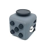 CHIRISEN Fidget Cube Relieves Stress And Anxiety for Children and Adults Anxiety Attention Toy (Dark Gray)