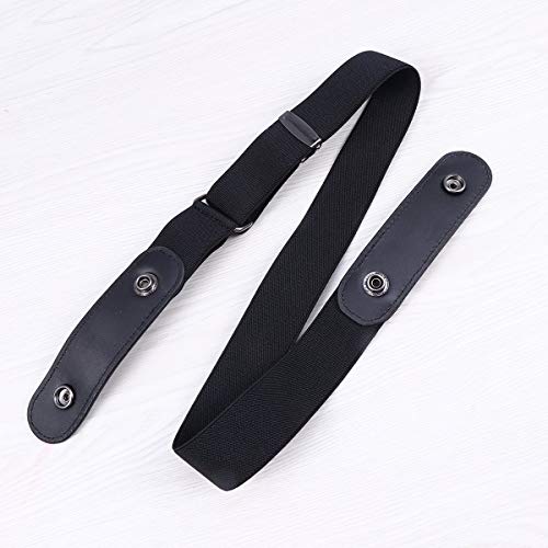 FENICAL Unisex Leather Slim Stretch Invisible Belt Jeans Simple Joker Lazy Belt Buckle Free Stretch Belt Plus Size No Buckle Show Invisible Belt for Jeans Pants Dresses