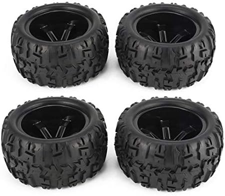 Prima05Sally 4Pcs 150mm Wheel Rim and Tires for 1/8 Monster Truck Traxxas HSP HPI E-MAXX Savage Flux Racing RC Car Accessories