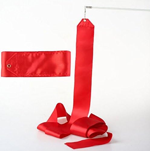 Gym Dance Ribbon Rhythmic Art Gymnastic Streamer Baton Twirling Rod Red B2C Shop