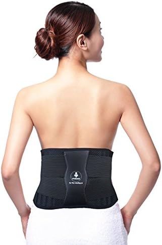 iPerson Back Brace with Removable Lumbar Pad for Lower Back Pain Relief - Support Belt for Treatment of Sciatica, Scoliosis, Herniated Disc Degenerative Disc Disease with Hot/Cold Therapy (M/L)