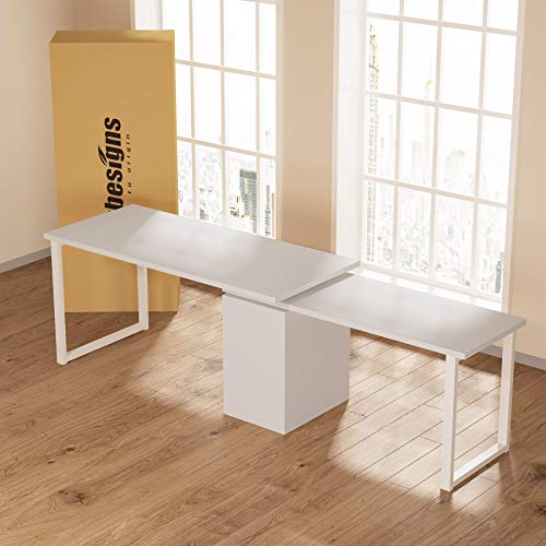 Tribesigns Reversible L Shaped Corner Computer Desk with Storage File