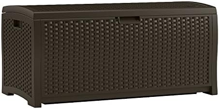 Wicker Resin Deck Box Outdoor Patio Cushion Storage 73 Gallon