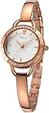 Voeons Women's Elegant Analog Quartz Watches Lady's Luxury Rose Gold Bracelet Wrist Watch Minimalist Female Dress Watch