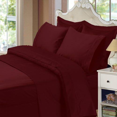sheetsnthings Solid Burgundy 600 Thread Count California