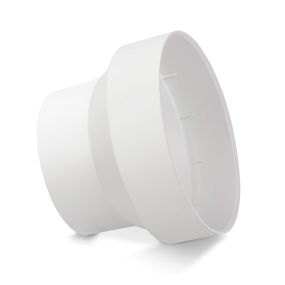 Photo 1 of Duct Reducer 6 to 4 inch Air Duct Adapter HAVC Pipe Connector for Inline Ventilation System (150mm to 100mm)