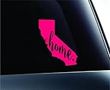 #3 Home California State Sacramento Silhouette Symbol Sticker Decal Car Truck Window Computer Laptop (Pink)