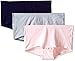 Hanes Ultimate Women's 3-Pack Smooth Tec Boy Short Panties, Sugar Flower Pink/Anchor Navy/Grey Heather/Divine Grey, 8