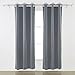 Deconovo Blackout Curtain Panel – Solid Grommet Top, Thermal Insulated & Energy‑Saving, Machine‑Washable Room Darkening Window Treatment for Bedroom & Living Room, 1 Panel, Light Grey, 42W x 84L