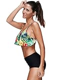 Zexxxy Women 2 Piece Halter Swimsuit Polka Dot Hight Waist Bikini Set