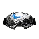 Wellovar Motorcycle Goggles,ATV Goggles Dirt Bike Ski Goggles Windproof Scratch Resistant Combat Goggles Adjustable UV Protective Safety Outdoor Glasses for Cycling, Climbing, etc