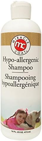Miracle Coat Sensitive Hypo-Allergenic Dog Shampoo, 16 oz., White Bottle Bi-Lingual Label