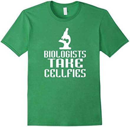 Mens Biologists Take Cellfies Funny Parody Selfie T-shirt  Large Grass