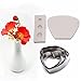 AK ART KITCHENWARE Poppy petal Decoration Tool Leaf and Flower Tool Kit Stainless Steel Cookie Cutter Set Silicone Veining Mold Petal Sugar Flower Making Tool A346&VM001