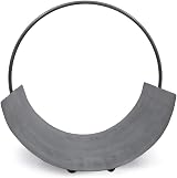 CHARLES BENTLEY Log Holder Juniper Circular Iron Silver 5kg Capacity 42x40x35cm view 7