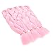 5 Pieces Jumbo Braid Hair Ombre Jumbo Braiding Hair Extension Kanekalon High Temperature Jumbo Braids for Twist Crochet Braiding Hair(5PCS, Pink)