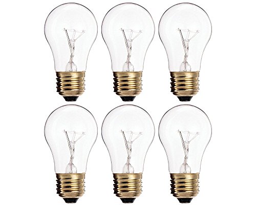 (Pack of 4) 60A15/CL - 60-Watt A15 Incandescent Appliance Bulb - Clear Finish - Medium (E26) - Standard US Size Household Base 60W