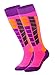 Soared Winter Ski Socks 2 Pairs Snowboard Snow Warm Knee Over the Calf OTC High Performance for Kids Womens Mens