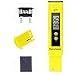 Deronweer Digital PH Meter, PH Test water 0.01 PH High Accuracy Water Quality Tester with 0-14 PH Measurement Range for Household Drinking, Pool and Aquarium Water PH Tester Design with ATC (Yellow)