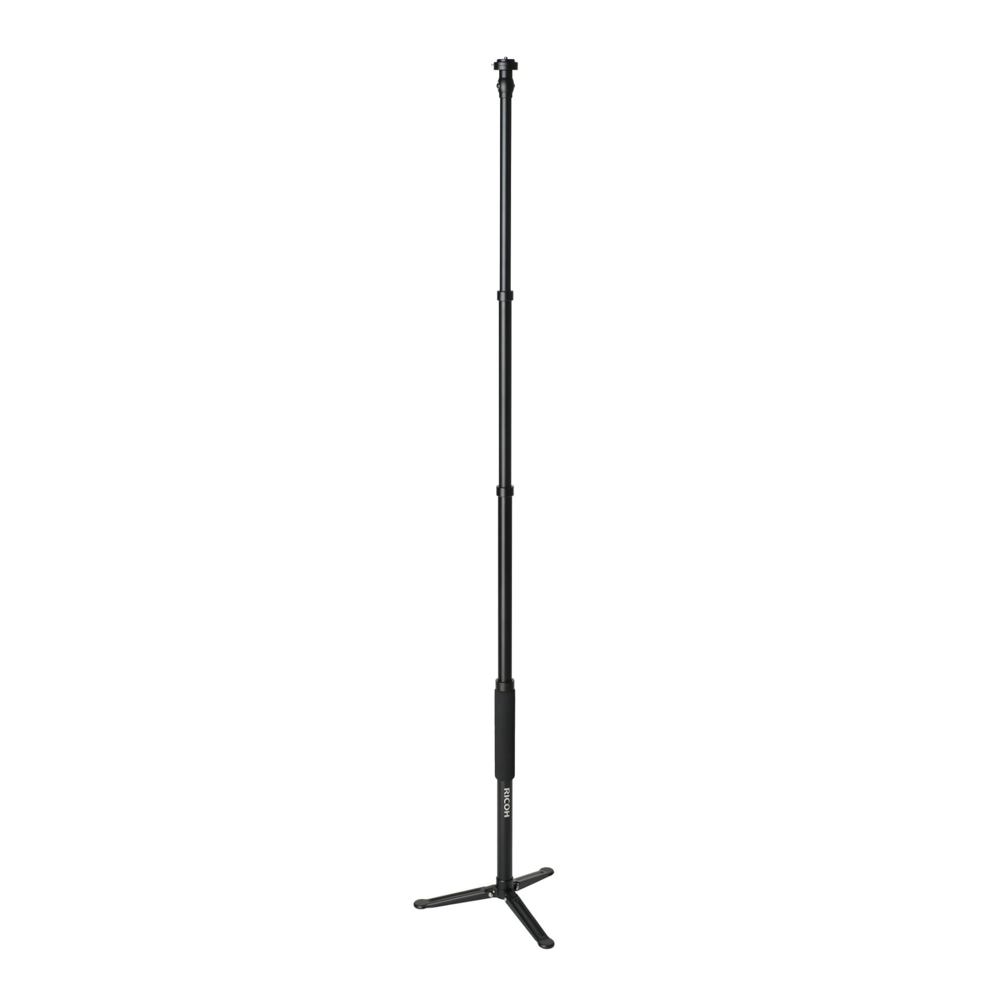 RICOH THETA Stand TD-1 : Compatible with all RICOH THETA models in the series, Monopod dimensions: Maximum extension: 152cm / Folded up length: 55.8cm / Weight: 765g