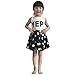 Jastore Girls Letter YEP Clothing Sets Vest+Short Dot Skirt Kids Clothes (4-5T) White